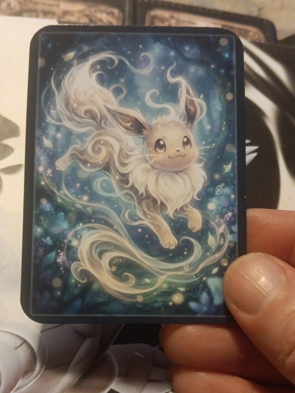 Eevee Art Playing Card - Blue Fantasy Design